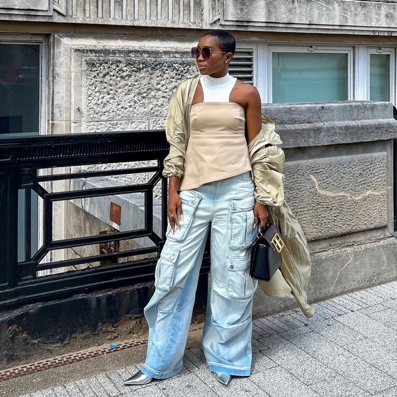 Zara Light Whiskey Asymmetric Hem Bustier - Picture 11 of 15